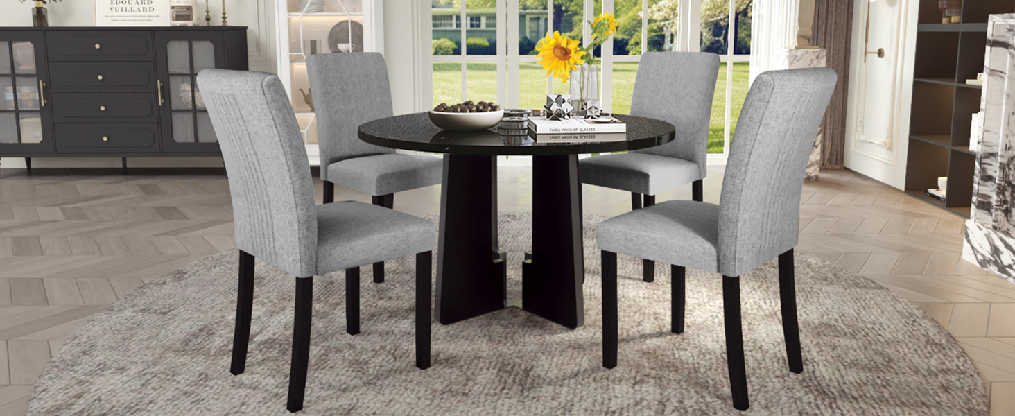 Amazon.com: THINK 30 Juego de mesa de comedor de mármol sintético